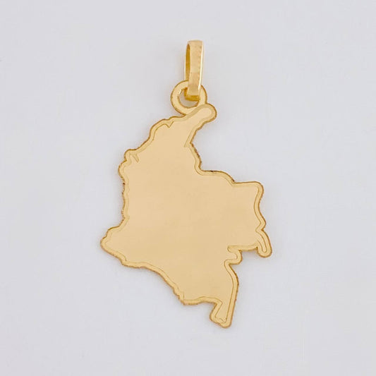 Dije Mapa Colombia 1.05g / 1 1/4 in Oro Amarillo 18K
