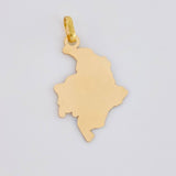 Pendant Map of Colombia 1.05g / 1 1/4 in 18K Yellow Gold