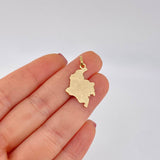 Pendant Map of Colombia 1.1g / 1 1/4 in Yellow Gold 18K