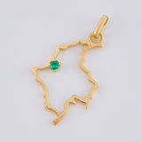 Pendant Pendant Colombia 1g / 1 1/4 in Yellow Gold 18K