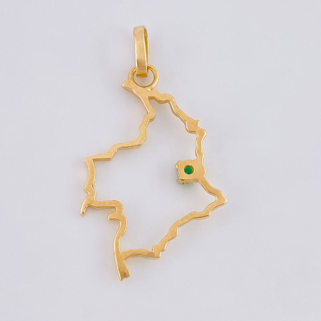Dije Mapa Colombia 1.05g / 1 1/4 in Oro Amarillo 18K
