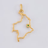 Dije Mapa Colombia 1.1g / 1 1/4 in Oro Amarillo 18K