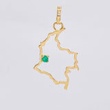 Dije Mapa Colombia 1.05g / 1 1/4 in Oro Amarillo 18K