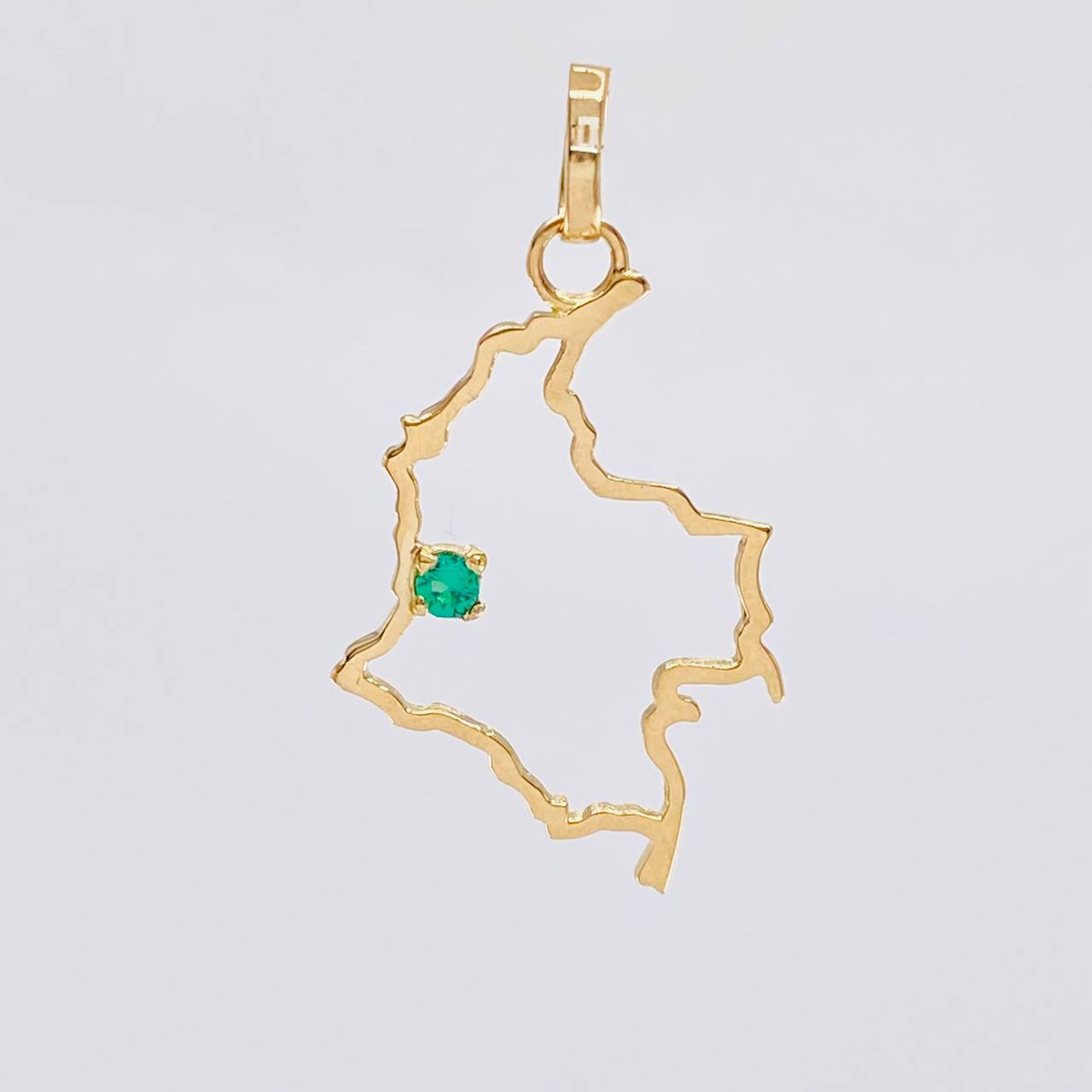 Dije Mapa Colombia 1.05g / 1 1/4 in Oro Amarillo 18K