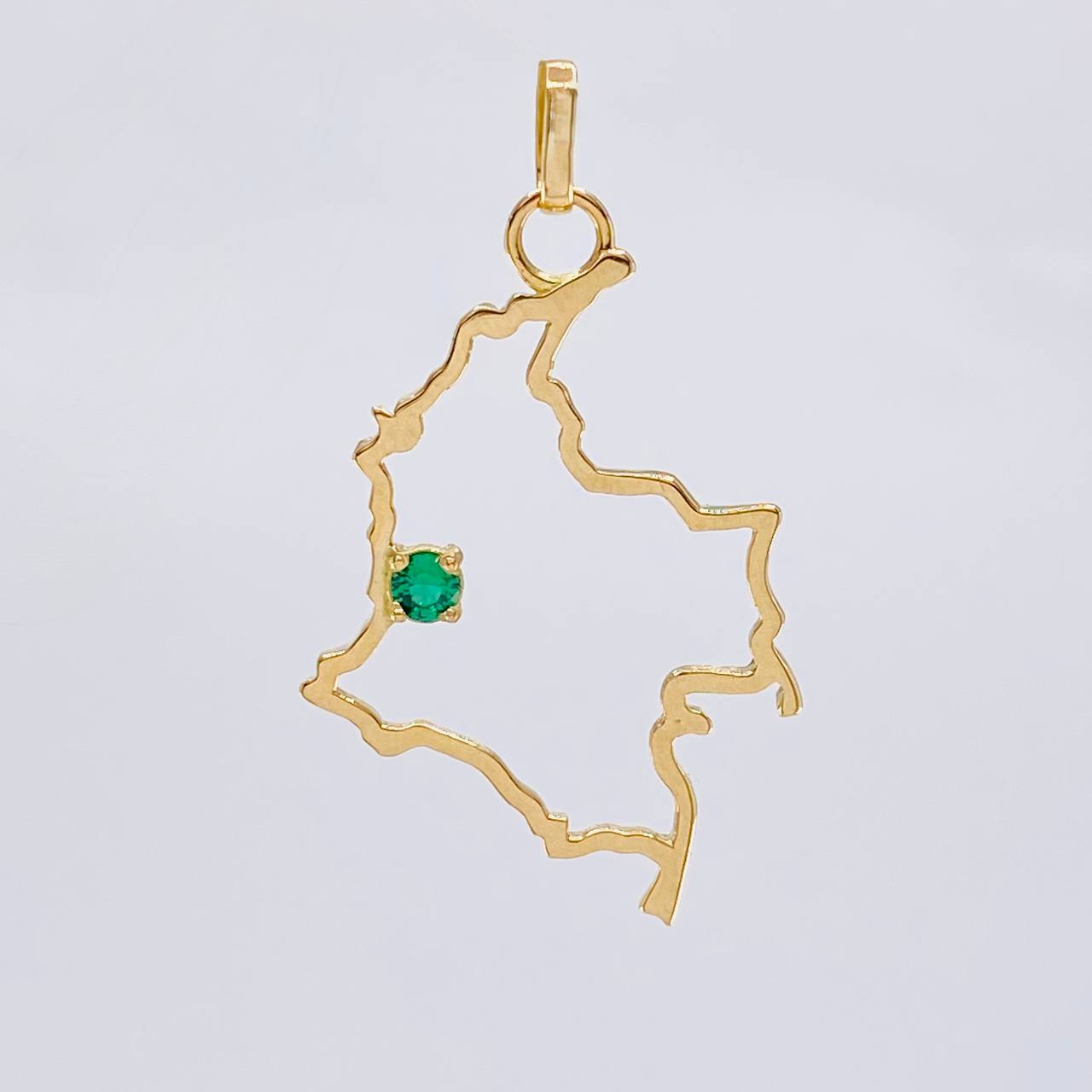 Dije Mapa Colombia 1.9g / 1 1/2 in Oro Amarillo 18K