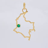 Dije Mapa Colombia 1.95g / 1 1/2 in Oro Amarillo 18K