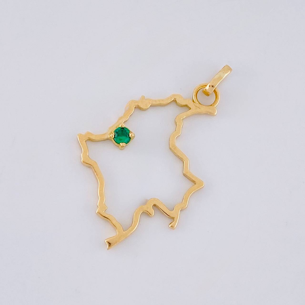 Dije Mapa Colombia 1.9g / 1 1/2 in Oro Amarillo 18K