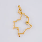 Dije Mapa Colombia 1.95g / 1 1/2 in Oro Amarillo 18K