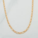 Flat Mariner Chain 4.1 g / 23 1/2 in / 2.1 mm Three Golds 18K