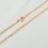 Flat Mariner Chain 4.1 g / 23 1/2 in / 2.1 mm Three Golds 18K