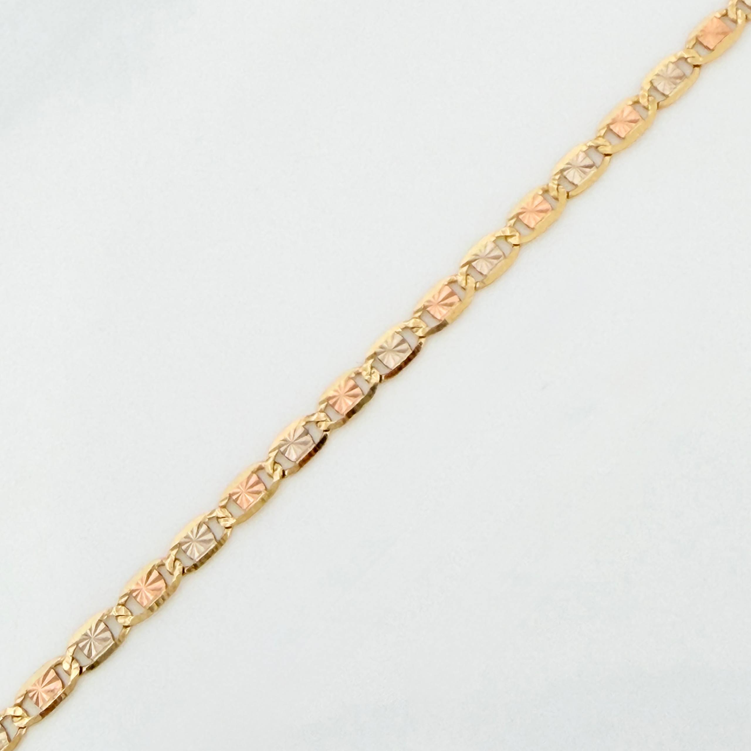 Pulso Escalera Plana 1.45 g / 7 1/4 in / 2.1 mm Tres Oros 18K