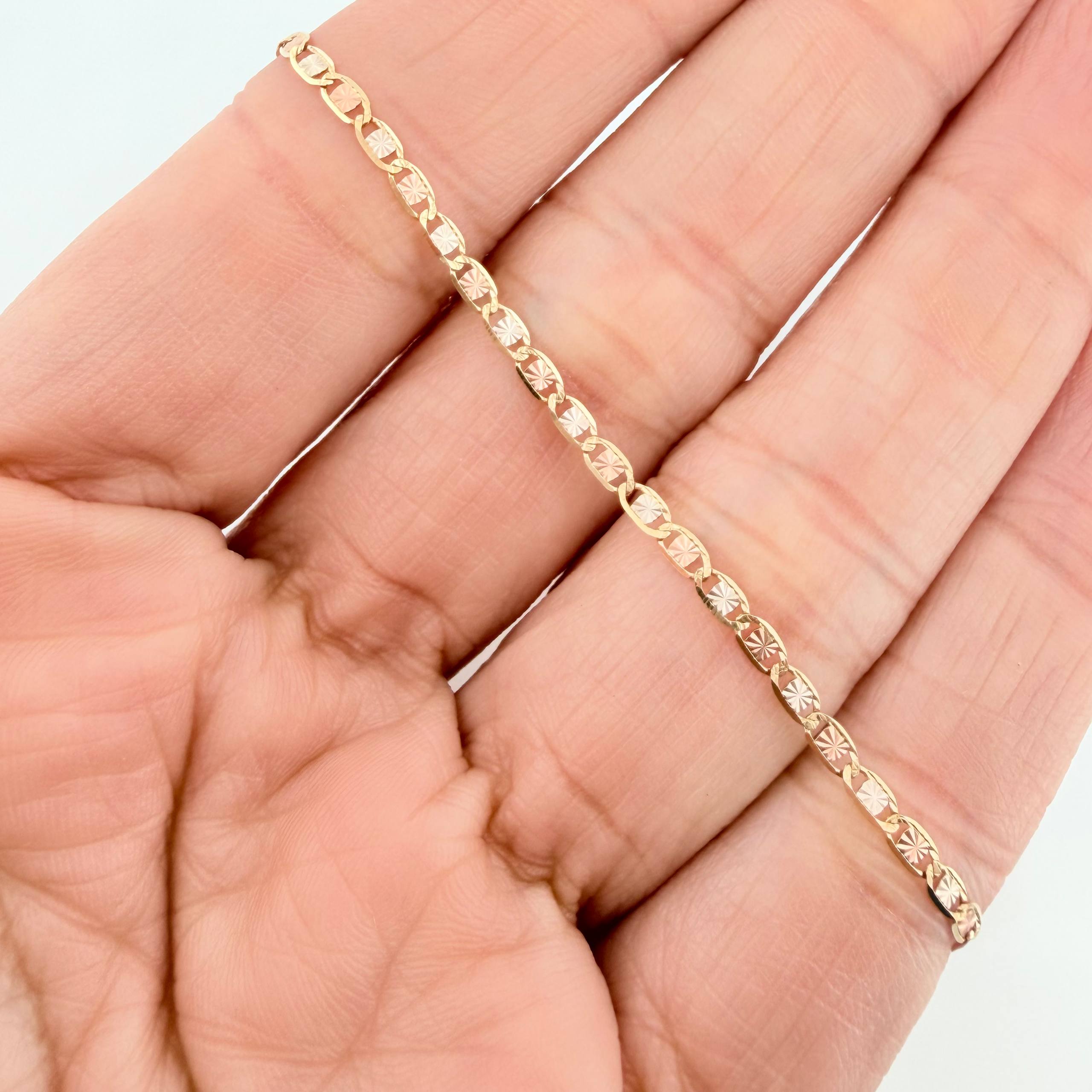 Pulso Escalera Plana 1.45 g / 7 1/4 in / 2.1 mm Tres Oros 18K