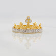 Anillo Corona princesa 2.85g / T7 3/4 Dos Oros Amarillo Blanco 18K