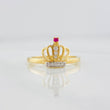 Anillo Corona 1.95g / T6 Dos Oros Amarillo Blanco 18K