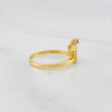 Anillo Corona 1.95g / T6 Dos Oros Amarillo Blanco 18K