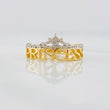 Anillo Corona princess 3.15g / T6 1/2 Dos Oros Amarillo Blanco 18K