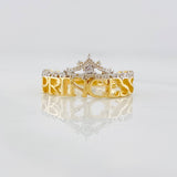 Anillo Corona princess 3.15g / T7 3/4 Dos Oros Amarillo Blanco 18K