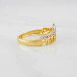 Anillo Corona princess 3.15g / T6 1/2 Dos Oros Amarillo Blanco 18K