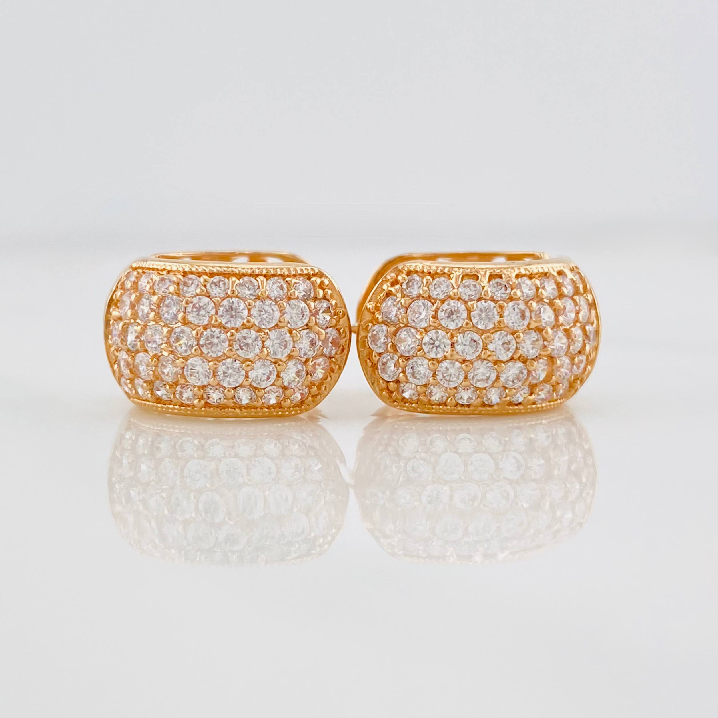 Candongas Berlin 4.65g / 1/2 in Oro Rosa 18K