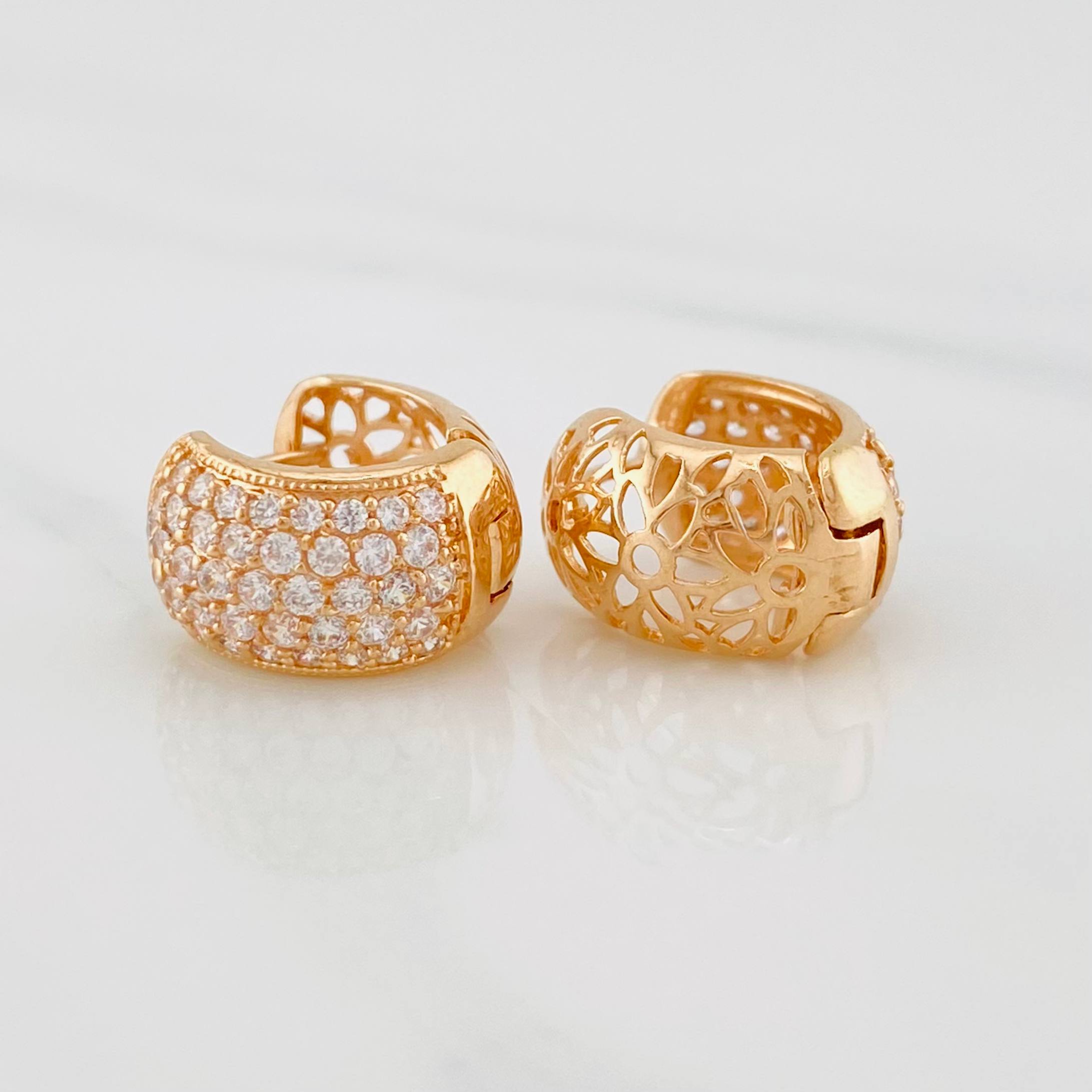 Candongas Berlin 4.65g / 1/2 in Oro Rosa 18K