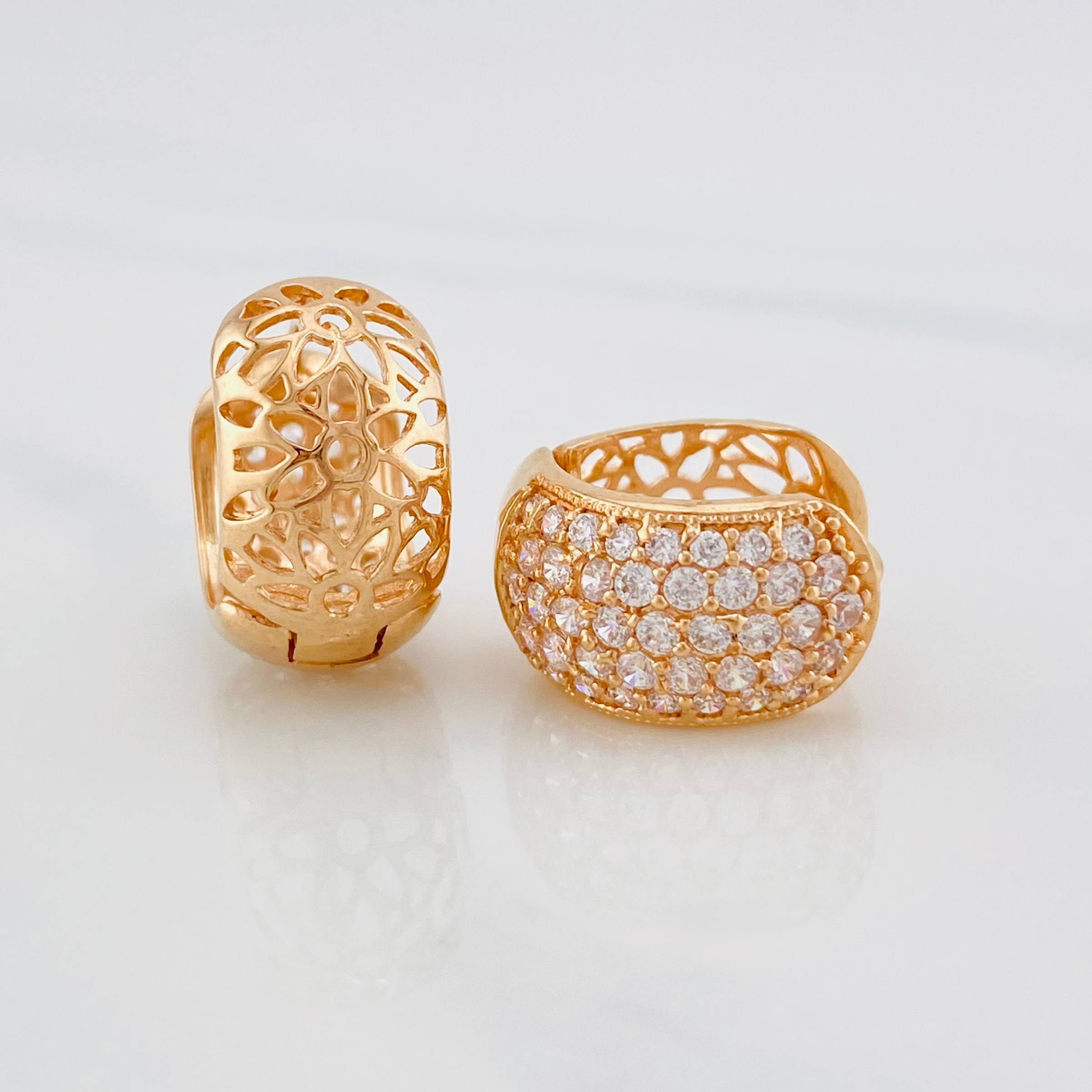 Candongas Berlin 4.65g / 1/2 in Oro Rosa 18K