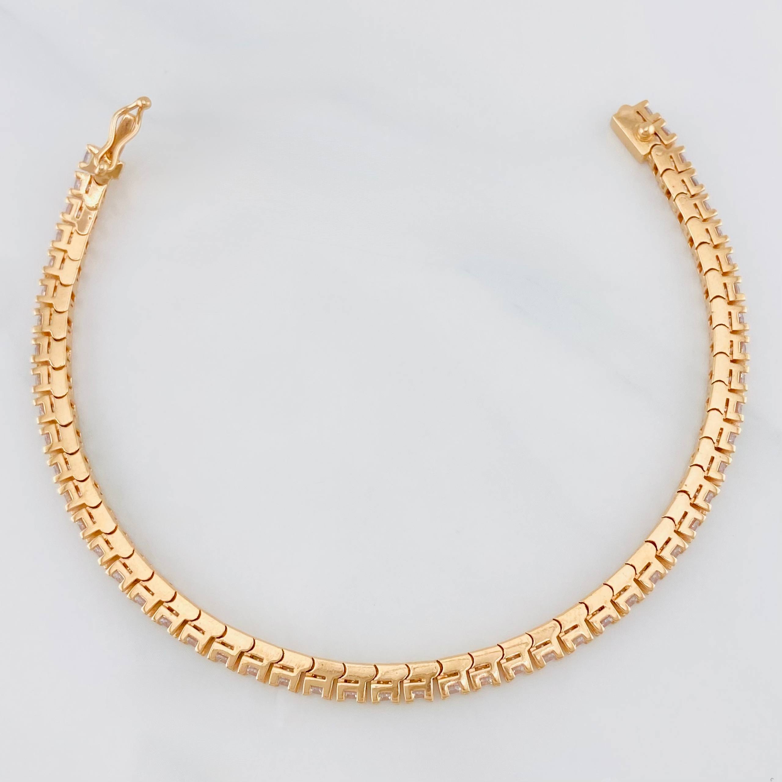 Pulso Tennis 14.65g / 6 1/4 in / 2.86mm Oro Rosa 18K
