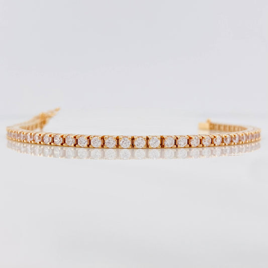 Pulso Tennis 14.65g / 6 1/4 in / 2.86mm Oro Rosa 18K