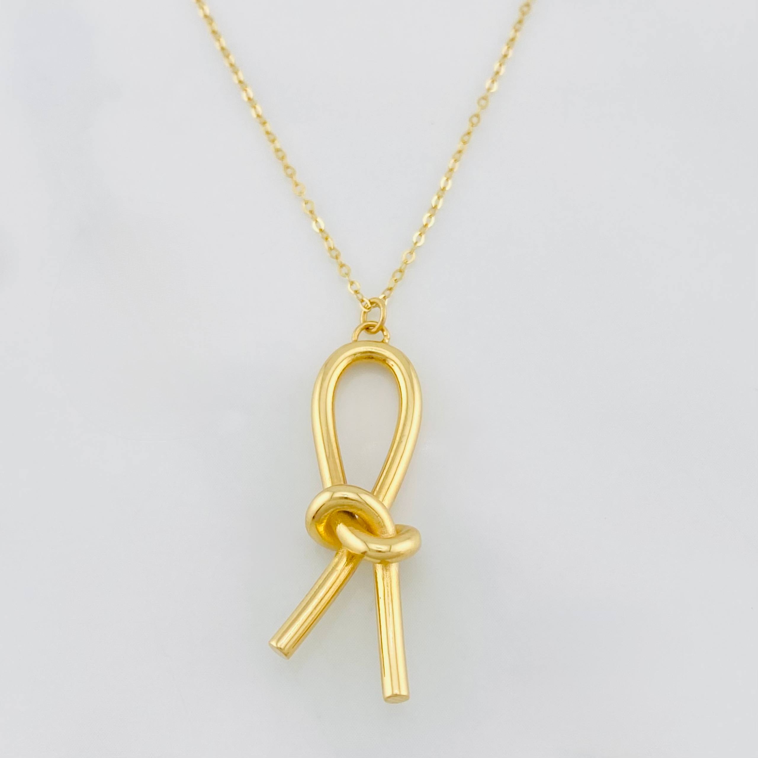 Cadena Aro seguido moño 2.65g / 17 3/4 in-16 1/2 in / 1mm Oro Amarillo 18K