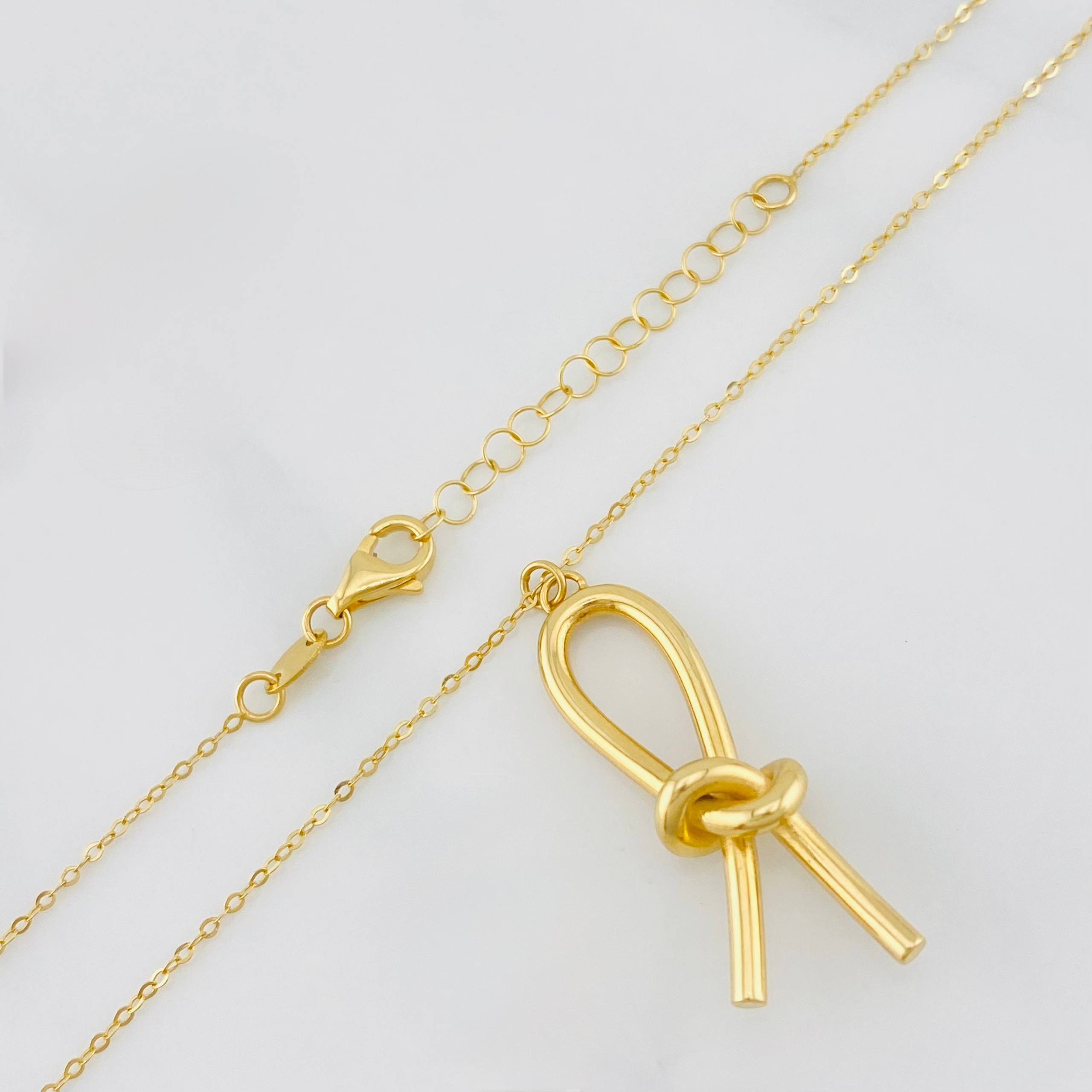 Cadena Aro seguido moño 2.65g / 17 3/4 in-16 1/2 in / 1mm Oro Amarillo 18K