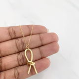 Cadena Aro seguido moño 2.65g / 17 3/4 in-16 1/2 in / 1mm Oro Amarillo 18K