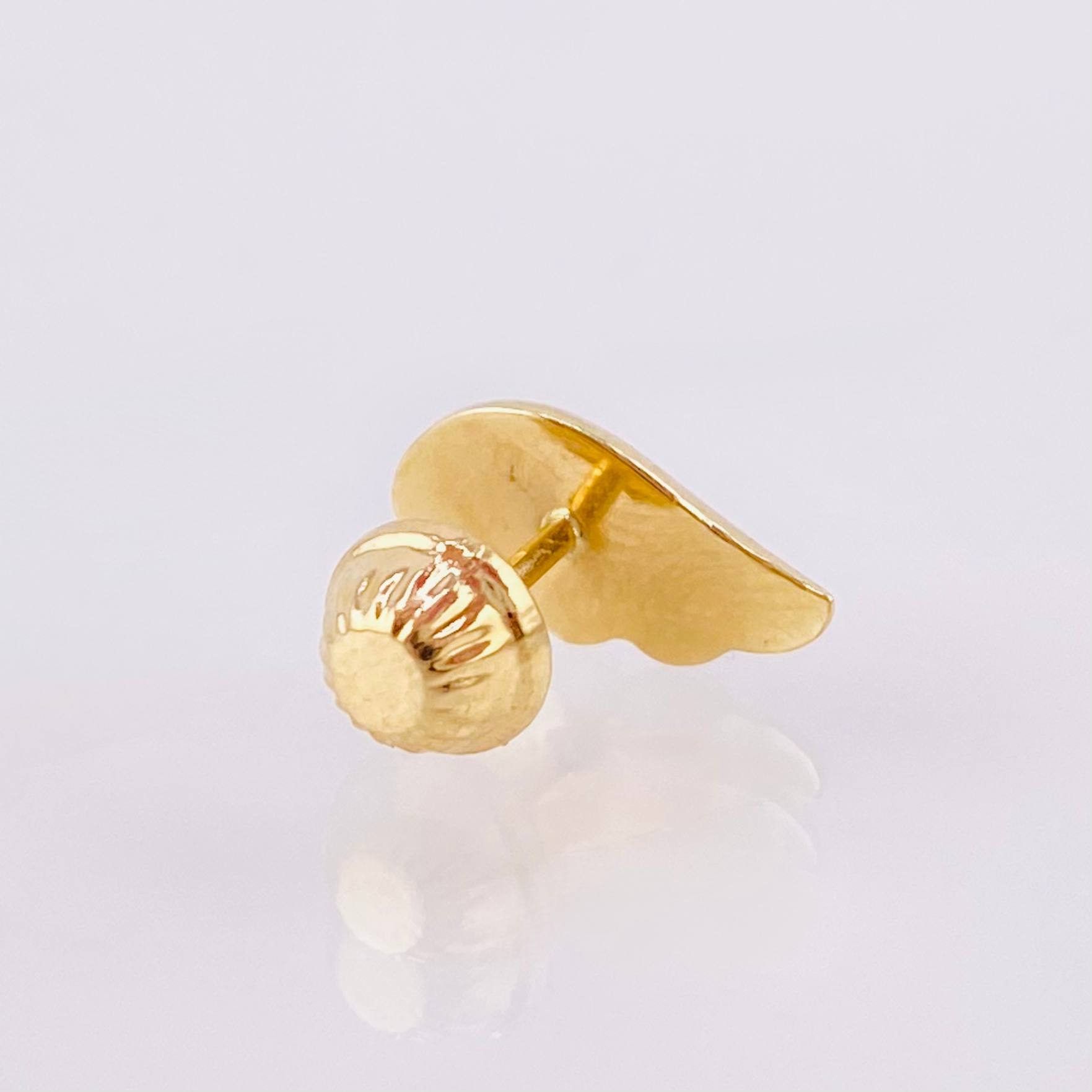 Topo Único Ala 0.35gr / 11mm Oro Amarillo 18K