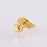 Topo Único Ala 0.35gr / 11mm Oro Amarillo 18K