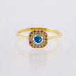 Square Halo Ring 2.05gr / T7 3/4 / 18K Yellow Gold ©