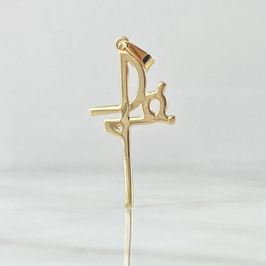 Dije Cruz Fé 1.25gr / 3.5cm / Liso Oro Amarillo 18K *