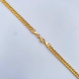 Cadena Cubana Reticulada 13gr / 59.8cm / 4.2mm Oro Amarillo +3 18K $