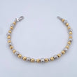 Bracelet Military Type 4.65gr / 19.2cm / 3mm-4mm-5mm Two Yellows White Gold +0 18K $