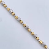 Bracelet Military Type 4.65gr / 19.2cm / 3mm-4mm-5mm Two Yellows White Gold +0 18K $