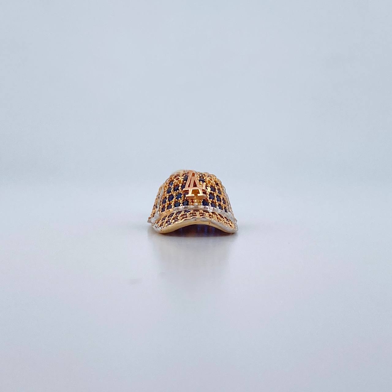 Pendant LA Cap 4.55gr / 2.9cm / Blue Zircons Three 18K Golds &