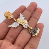 Pendant San Miguel Arcangel 9.85gr / 5.3cm / Tres Oros 18K $