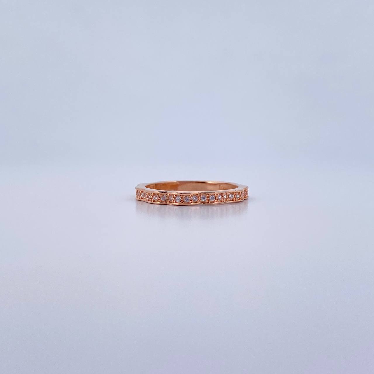 Churumbela Ring 1.8gr / Size 6 3/4 / White Zircons 18K Rose Gold $