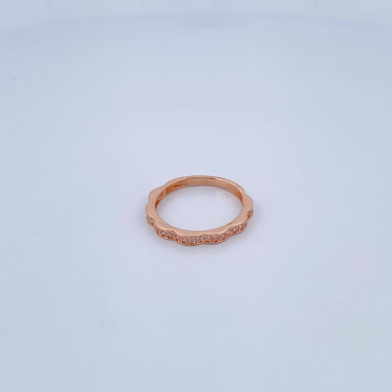 Churumbela Ring 1.8gr / Size 6 3/4 / White Zircons 18K Rose Gold $
