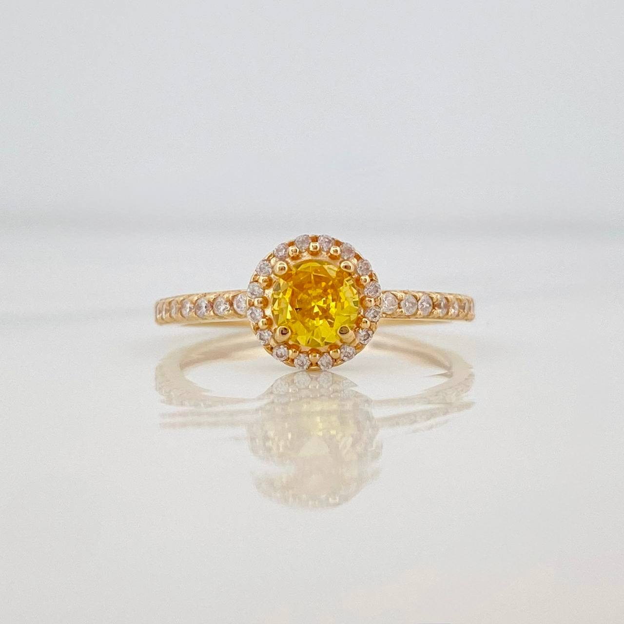 Halo Circle Ring 2.2g / T7 Yellow Gold 18K