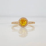 Halo Circle Ring 2.2g / T7 Yellow Gold 18K