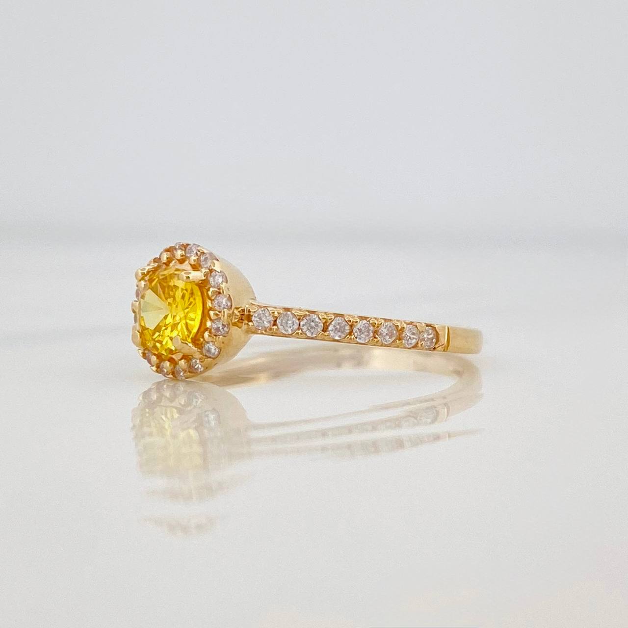 Halo Circle Ring 2.2g / T7 Yellow Gold 18K