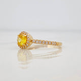 Halo Circle Ring 2.2g / T7 Yellow Gold 18K
