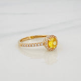 Halo Circle Ring 2.2g / T7 Yellow Gold 18K