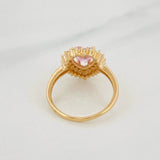 Halo Heart Ring 2.95g / T5 1/2 Yellow Gold 18K