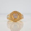 Crown Strap Ring 5.6g / T6 1/2 Two-Tone Yellow White Gold 18K