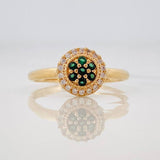 Halo Circle Ring 1.75g / T6 3/4 Yellow Gold 18K