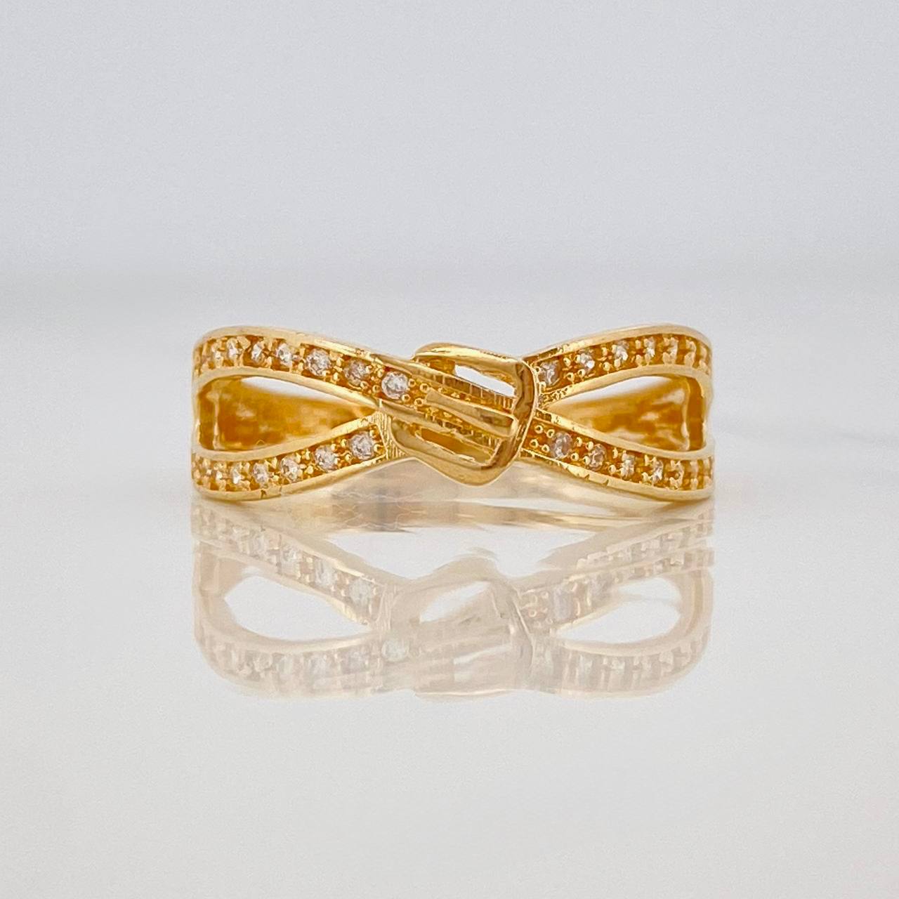 Double Strap Ring 2.35g / T7 1/4 Yellow Gold 18K